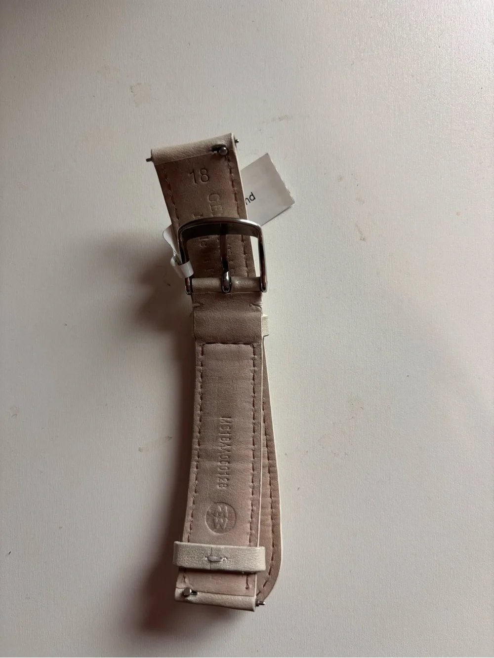 NWT Michele Metallic pearl Leather Watch Strap 18 inch